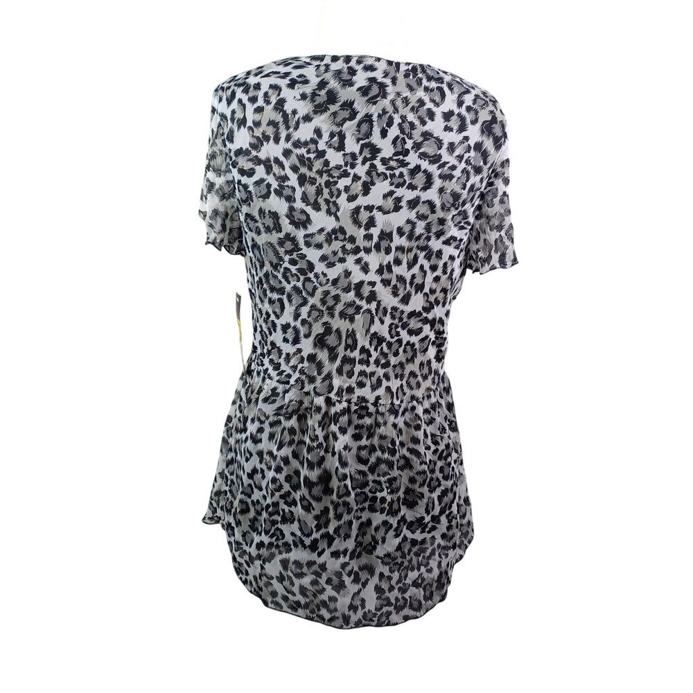 Vintage Resume Y2K Babydoll Top Size L Whimsigoth Animal Print Dark Fairy Indie - Picture 2 of 12